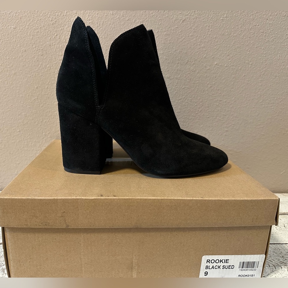 Steve Madden Suede Rookie Bootie Block Heel Boots - NIB